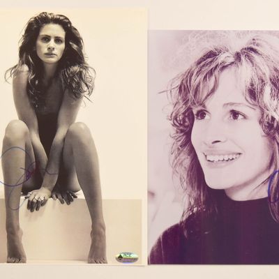 Sale Photo Thumbnail #147: 2 Autographed Julia Roberts Photographs with COA