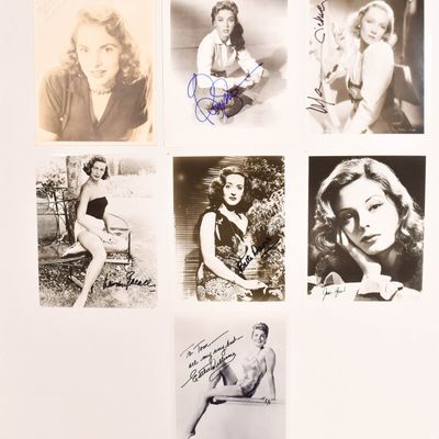 Sale Photo Thumbnail #119: 7 Autographed Photographs Golden Age Hollywood Actresses Bacall Bette Davis