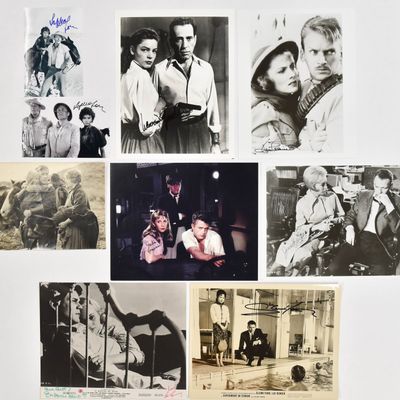 Sale Photo Thumbnail #126: 9 Hollywood Actors Signed Film Still Photographs Sophia Loren Bacall Ford