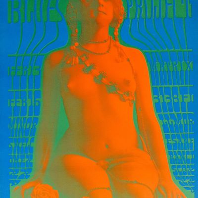 Sale Photo Thumbnail #85: Victor Moscoso Blues Project Matrix Neon Rose NR-6 Concert Poster, 1967 (Second Printing)