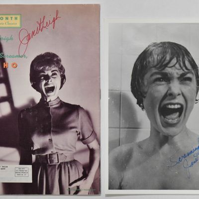 Sale Photo Thumbnail #114: 2 Janet Leigh Autographed Psycho Collectibles