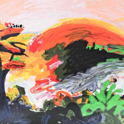 Sale Photo Thumbnail #298: Yehouda Chaki Artist's Proof Lithograph Abstract Landscape