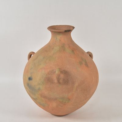 Sale Photo Thumbnail #15: Large Terracotta Earthenware Handled Globular Jar