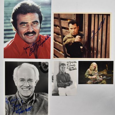Sale Photo Thumbnail #137: 5 Burt Reynolds John Travolta and Kris Kristofferson Signed Promotional Photographs