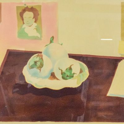 Sale Photo Thumbnail #296: Milton Glaser Lithohgraph White Eggplants and Beethoven