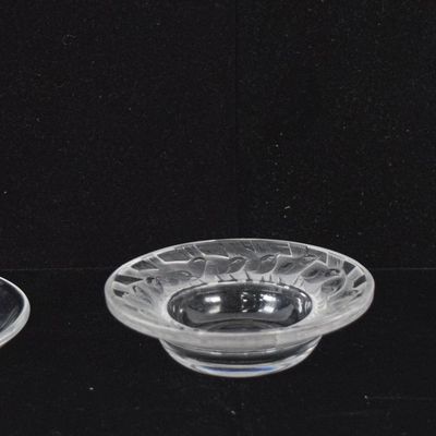 Sale Photo Thumbnail #190: Group of 3 Lalique Crystal Objects Incl Figurine Bowl and Ring Dish