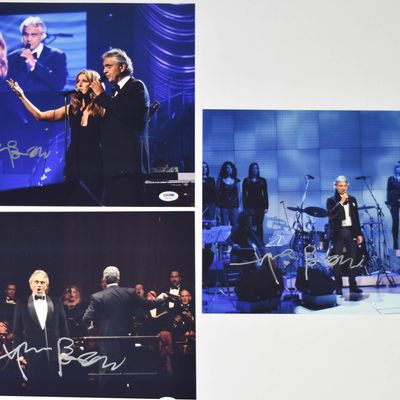 Sale Photo Thumbnail #162: 3 Andrea Bocelli Autographed Color Photographs