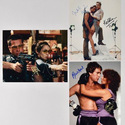 Sale Photo Thumbnail #144: 3 Dual Signed Color Photographs Including Michael Douglas and Kathleen Turner