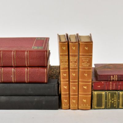 Sale Photo Thumbnail #351: Collection of Vintage Leather-Bound and Decorative Poetry and Verse Volumes