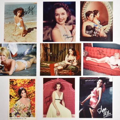 Sale Photo Thumbnail #127: 9 Autographed Photographs of Hollywood Actresses Including Elizabeth Taylor and Hedy Lamarr