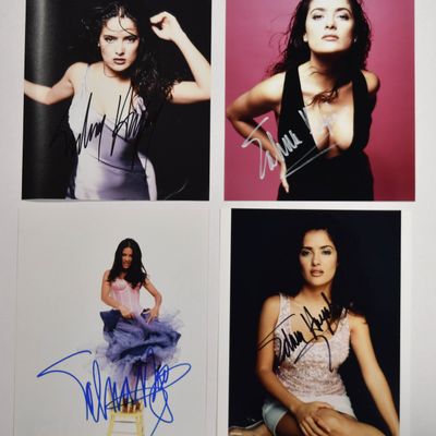 Sale Photo Thumbnail #152: 4 Autographed Color Photographs of Salma Hayek with COA