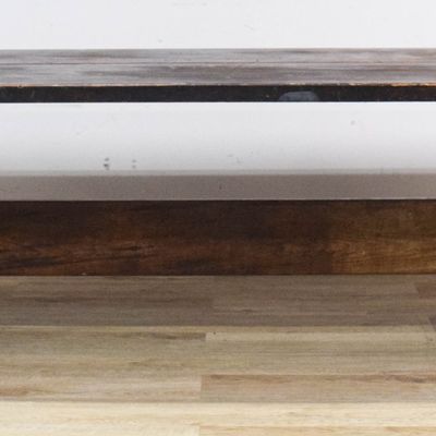 Sale Photo Thumbnail #48: Large Primitive Two-Plank Trestle Dining Table