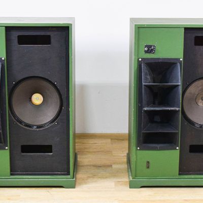 Sale Photo Thumbnail #68: Pair of Altec Lansing Painted Wood 9845A Senior Monitor Speakers
