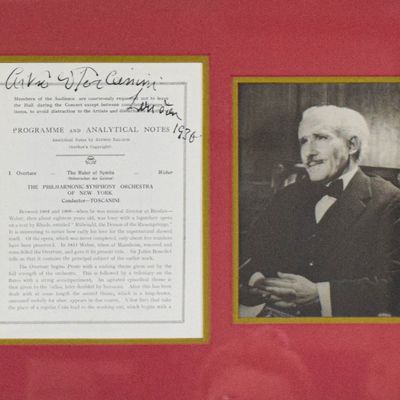 Sale Photo Thumbnail #93: Arturo Toscanini Signed Concert Program and Photograph