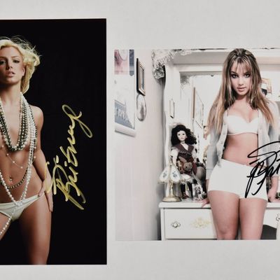 Sale Photo Thumbnail #155: 2 Britney Spears Hand-Signed Color Photographs