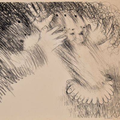 Sale Photo Thumbnail #32: Arthur Boyd Etching Surreal Faces