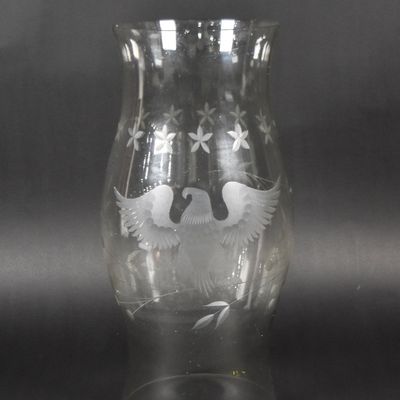 Sale Photo Thumbnail #25: Americana Etched Clear Glass Hurricane Shade