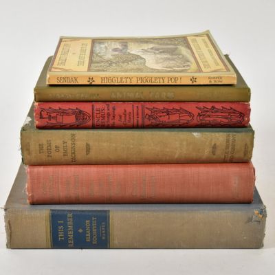 Sale Photo Thumbnail #347: Group of 6 Vintage American Literature Cloth Bound Volumes Including Maurice Sendak and George Orwell