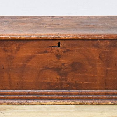 Sale Photo Thumbnail #59: American Country Primitive Pine Blanket Chest
