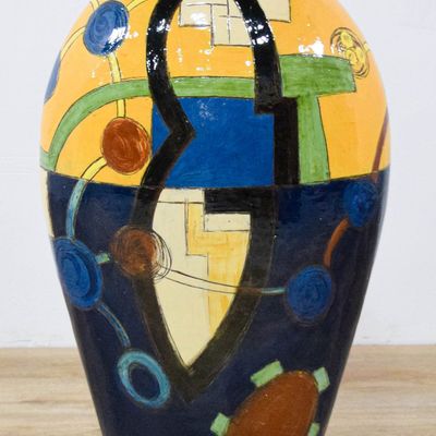 Sale Photo Thumbnail #236: Peder Rasmussen Earthenware Abstract Ovoid Vase
