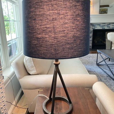 Industrial Metal Tripod Table Lamp