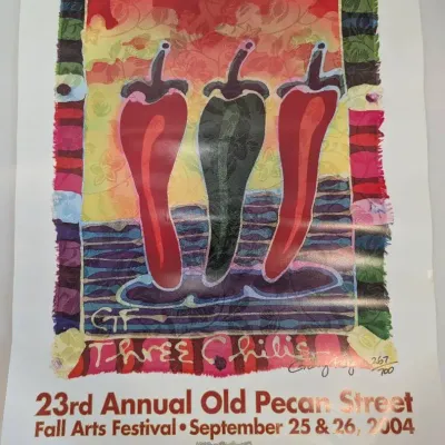Signed Poster Of Old  Pecan Street Festival