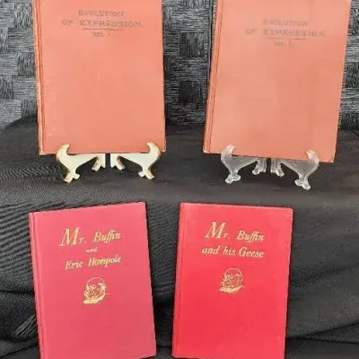 Vintage Books- Evolution Of Expression Vol. 1 & 3 By CW Emerson and (2) Mr Buffin Books