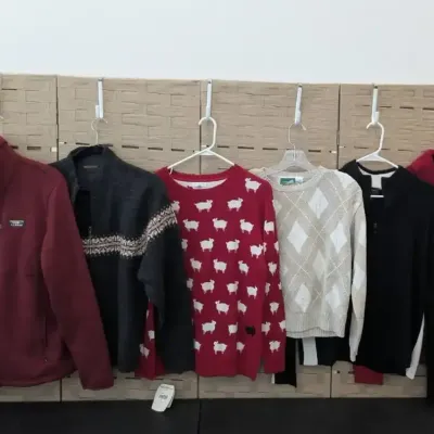 6 Ladies' Sweaters: Red, Black, Cream