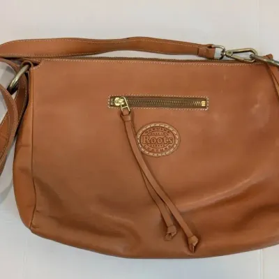 Roots Leather Hand Bag 