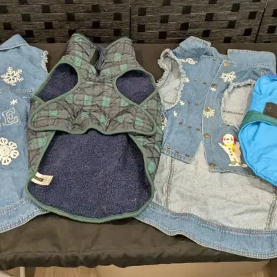 Pet Outfits- Christmas Denim and More, Size L 