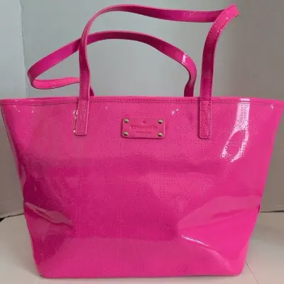 Kate Spade Hot Pink Vinyl Tote 
