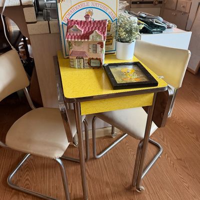 Sale Photo Thumbnail #68: 1940-50’s Drop Table and 2 Chairs