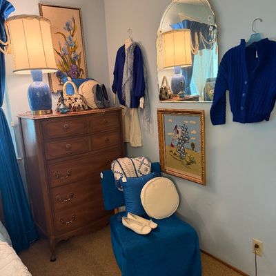 Sale Photo Thumbnail #31: Vtg Mirror and Picture