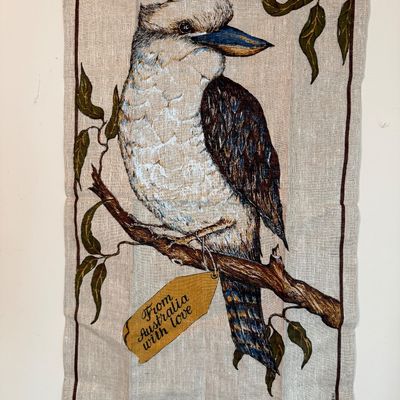 Sale Photo Thumbnail #58: Linen wall hanging