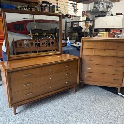 Sale Photo Thumbnail #8: MCM dresser set with mirrow