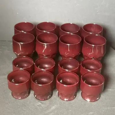 Vintage Georgian Red Tumbler Glasses 