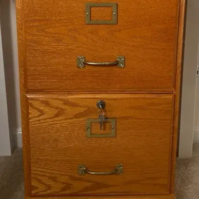 Wooden File Cabinet