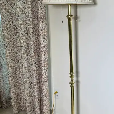 Brass Colored Floor Lamp