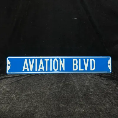 “Aviation BLVD” Metal Sign