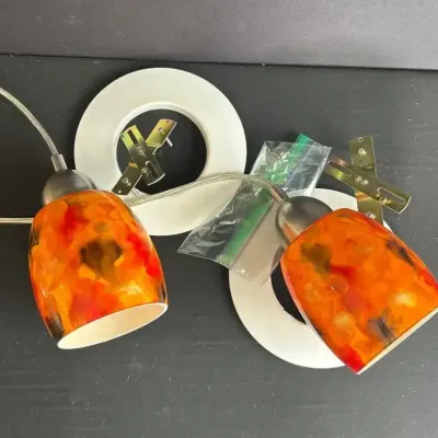 Orange Glass Kitchen Pendent Lighting
