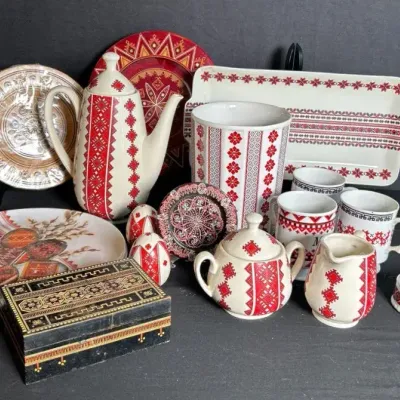 Vintage Ukrainian Designed Pottery