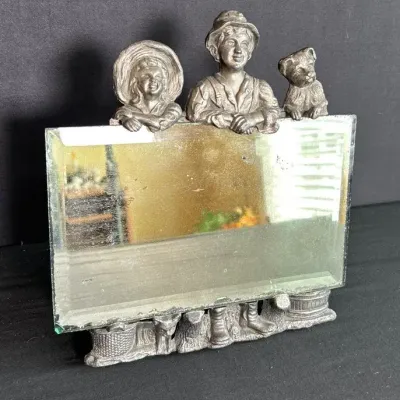 Antique Cast-Iron Mirror