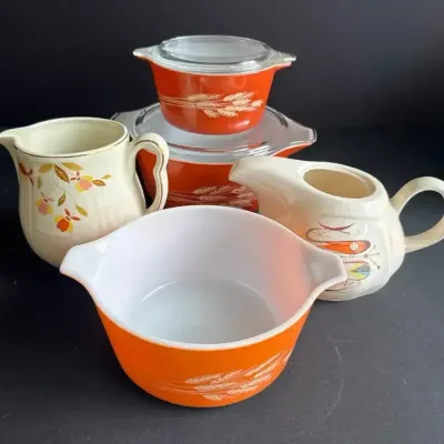 Wheat Pattern Pyrex Dishes