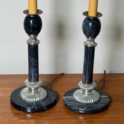 Vintage Marble Base Lamps