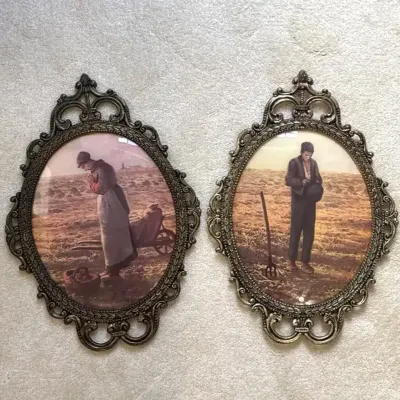 Vintage Oval Dome Metal Frames 