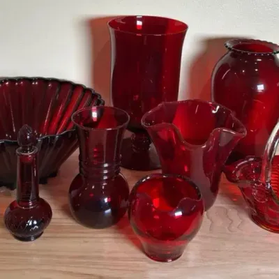 Princess House Red Glass