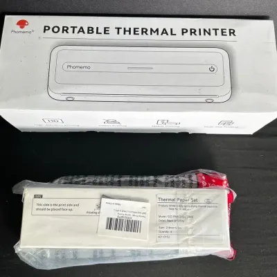 New In Box Portable Thermal Printer With Thermal Paper Set