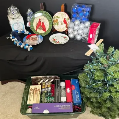 Blue And White Christmas Grab Bag