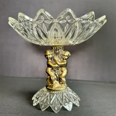 Hollywood Regency Style Cherub Footed Dish