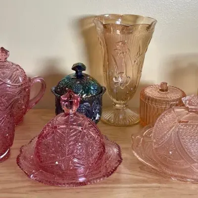 Colored Pressed Glass